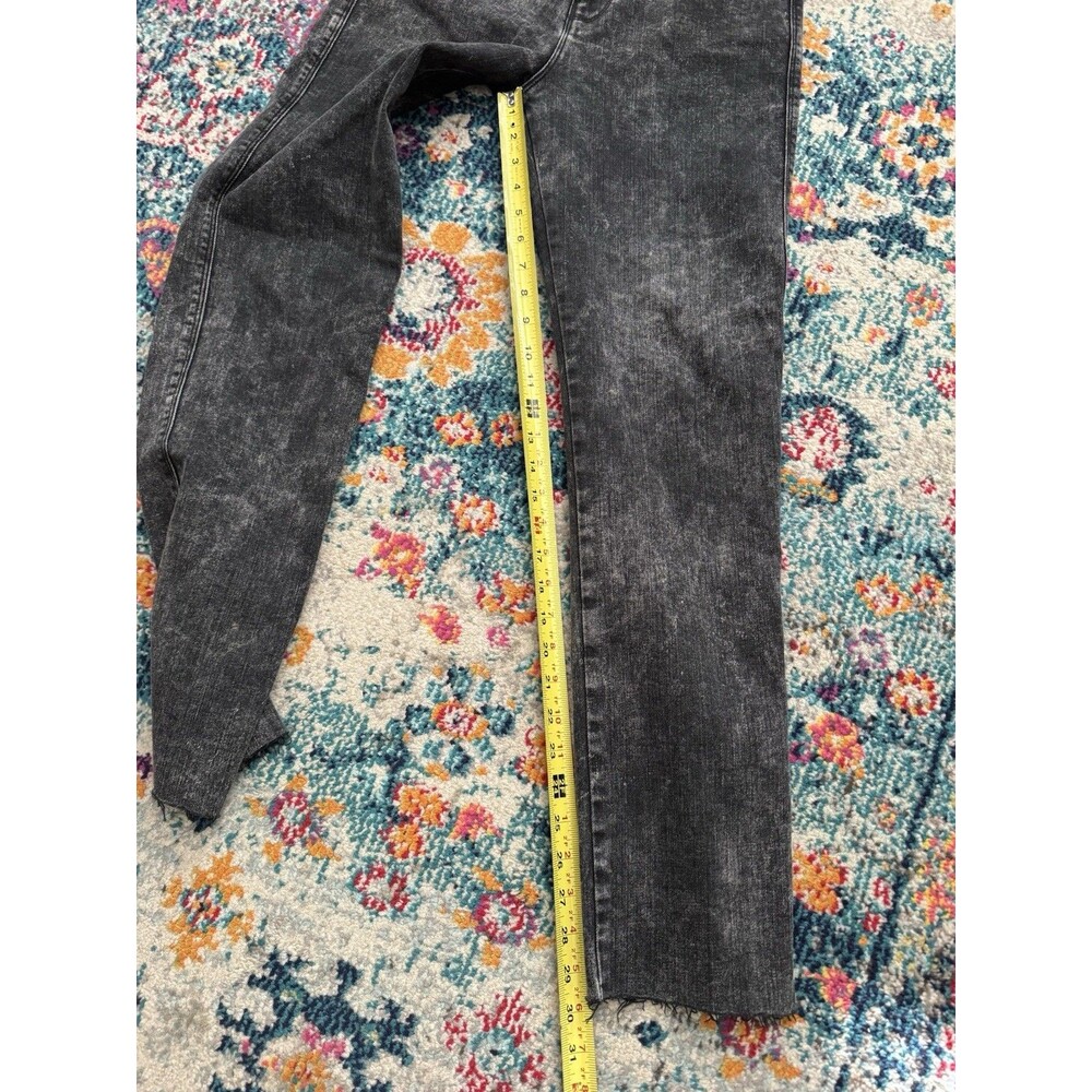 Frame Women's Le Sylvie Slender Straight Black Rockstar Jeans Size 29 - Picture 5 of 9